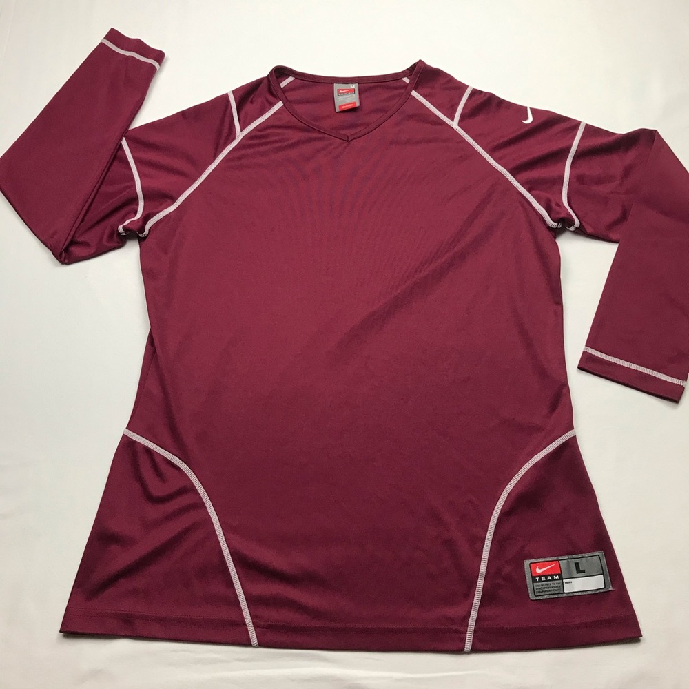 Nike team authentic‎ red Fit-Dry long sleeve shirt
